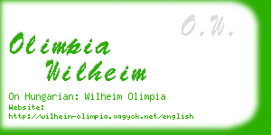 olimpia wilheim business card